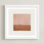 "Quatrain 3" - Art Print in Cranberry by Kamala Nahas - Framed