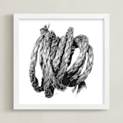 "Loose Coil" - Art Print in White by Lucas Wade - Framed