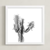"Abode 1" - Art Print in Silver Grey by Lisa Sundin - Framed