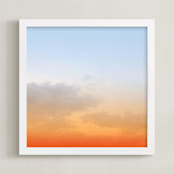 "Brooklyn Sky" - Art Print in Tangerine by Nature Inspired - Framed