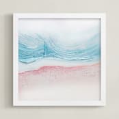 "Coast" - Art Print in Baby Blue by Lucrecia Caporale - Framed