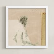 "Morning Light" - Art Print in neutral glow by Debra Pruskowski - Framed