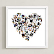 "Heart Snapshot Mix®" - Foil Framed Photo in Gold by Minted - Framed