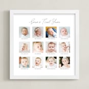 "Baby's First Year: Framed Photo" - Framed Photo in White by Erin Deegan - Framed