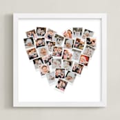 "Holiday Heart Snapshot Mix®: Framed Photo" - Framed Photo in White by Minted - Framed