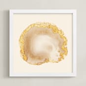 "Rocks & Minerals 2" - Art Print in Peach by Baumbirdy - Framed