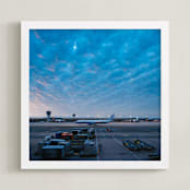 "Departure" - Art Print in Dusk Blue by Andrew McClintock - Framed