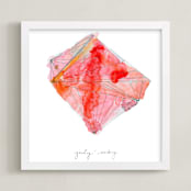 "July - Ruby" - Art Print in Ruby by Naomi Ernest - Framed
