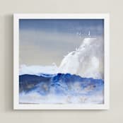 "Neptune" - Art Print in Natural Blue by Julia Contacessi - Framed