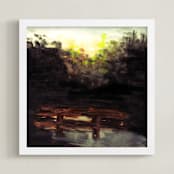 "A Summer Night" - Art Print in Dark Night Purple by Mande Calhoun - Framed
