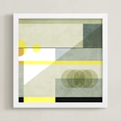 "Concrete blocks" - Art Print in Concrete Grey by Lucrecia Caporale - Framed