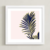 "Palm Study #2" - Art Print in blush by Cindy Lackey - Framed