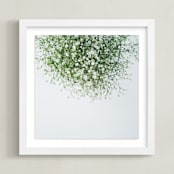 "Gypsophila" - Art Print in emerald green by Marabou Design - Framed