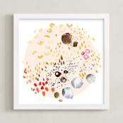 "Circulation" - Art Print in Blush by Kelly Ventura - Framed