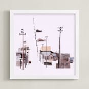 "Bodie Ghosttown" - Art Print in Bear Brown by Viktoria Eperjesi - Framed