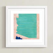 "Arizona in Paint" - Art Print in Arizona Turquoise by Denise Wong - Framed