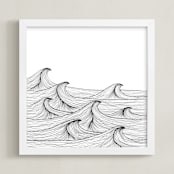 "drift" - Art Print in white by Naomi Ernest - Framed