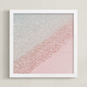"Dreams Like Water" - Art Print in Light Pink by Katie Doherty - Framed