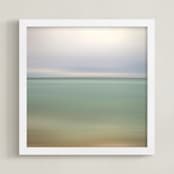 "Twisted Horizon" - Art Print in Seafoam by amanda cunningham - Framed