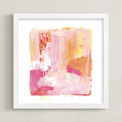 "Paint Study Sunset" - Art Print in Sunset Orange by Alethea and Ruth - Framed