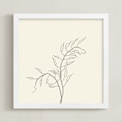"Wild Radish" - Art Print in charcoal on ivory by Jorey Hurley - Framed