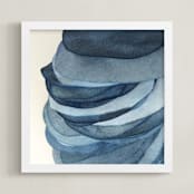 "Sky Pebbles 4" - Art Print in Sea, Sky, Pebbles by Jenny Phillips - Framed