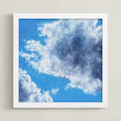 "Sky Suite 1" - Art Print in Sky Blue by Becky Kisabeth Gibbs - Framed
