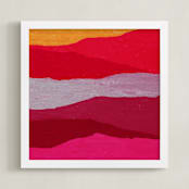 "reverse shades" - Art Print in magenta by Baumbirdy - Framed