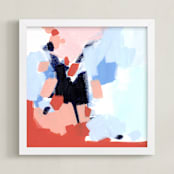 "Summer Socks" - Art Print in Peach  by Katie Craig - Framed