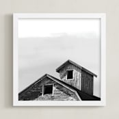 "Salvage - Barn Series 3" - Art Print in Slate Gray by Sheila Corcoran - Framed