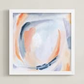 "Harbor Master" - Art Print in Apricot by Lindsay Wilkins - Framed