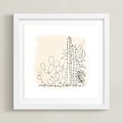 "my cactus garden" - Art Print in Garden by Qing Ji - Framed
