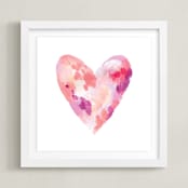 "Abstract Heart" - Art Print in Rose by Alethea and Ruth - Framed