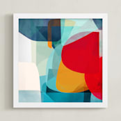 "Harmony I" - Art Print in White by Carmen Guedez - Framed