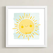 "Sunny" - Art Print in Sky by Susan Asbill - Framed
