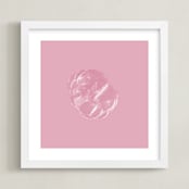 "Sargasso" - Art Print in Bubblegum Pink by Lynann Colligan - Framed