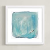 "Coastal Dreaming" - Art Print in Pond by Britt Mills - Framed