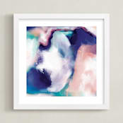 "Breeze" - Art Print in Sapphire by Kerry Doyle - Framed