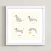 "Good Dog" - Art Print in Biscuit by Alexandra Cohn - Framed