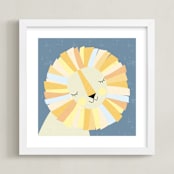 "lionel" - Art Print in Yellow by Angela Thompson - Framed