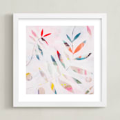 "Secret Heart" - Art Print in Rose by Kate Capone - Framed