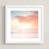 "social sorbet 5" - Art Print in Peach by Kamala Nahas - Framed