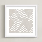 "The Mountain Top (Square)" - Art Print in Cement by Amber Barkley - Framed