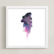 "White Space 3" - Art Print in Trail Blue by Mande Calhoun - Framed