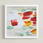 "sky writing" - Art Print in titanium white by Beth Allen - Framed