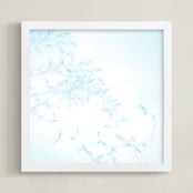 "Winter Grass I" - Art Print in Winter Blue by Johanna Phillips Huuva - Framed