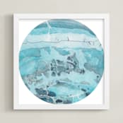 "Mineral 04" - Art Print in Ocean Reef by Lily Hanna - Framed