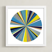 "Voyager" - Art Print in Indigo by Christina Flowers - Framed