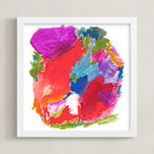 "Carnival Colors" - Art Print in Candy Apple Red by Lisa McLean - Framed