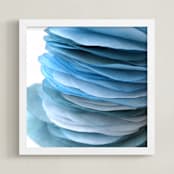 "Sky Pebble 13" - Art Print in Sky and Sea by Jenny Phillips - Framed